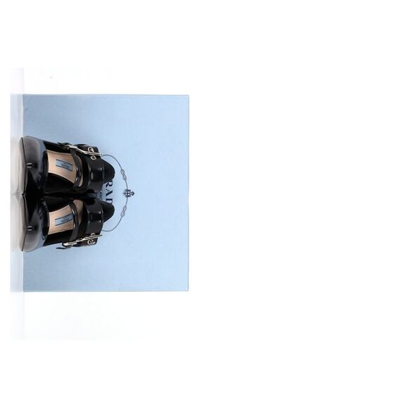 Prada Double Strap Mary Jane Block-Heeled Pumps in Black Leather - Picture 6 of 12